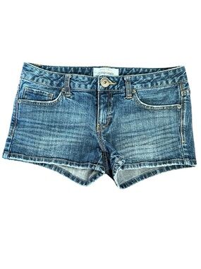 Aeropostale Denim Shorts Y2K Low Rise Mini Blue Jean Shorts Women Size 5/6